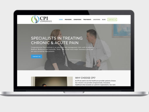 CPI Pain Clinic Web Design