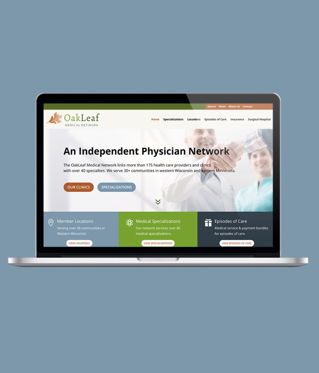 medical network wordpress web design