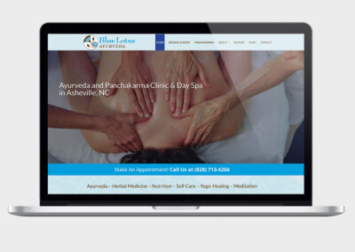 Web Design for Blue Lotus Ayurveda