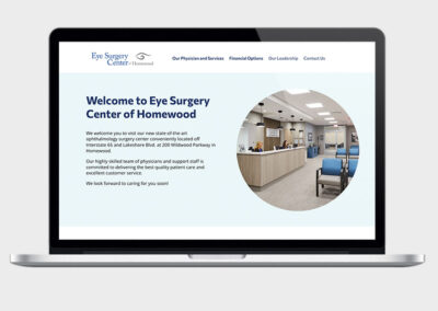 Surgery Center Landing Page Web Design