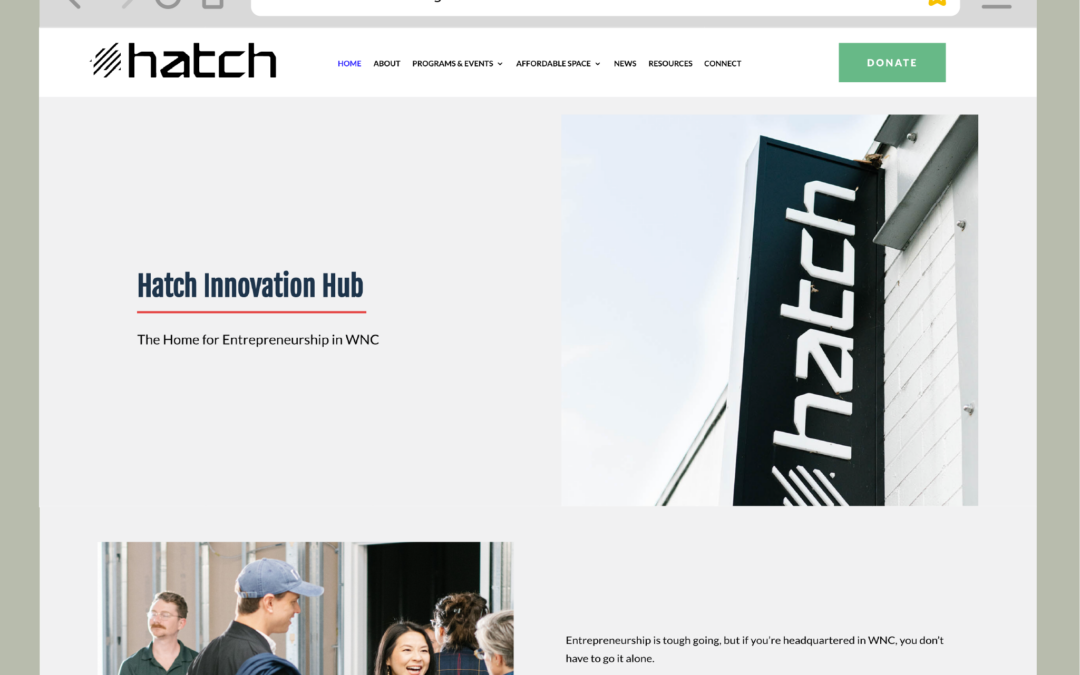 Web Design for HATCH Innovation Hub