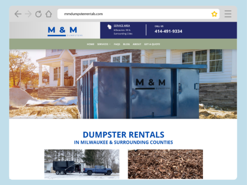 Web Design & SEO for M&M Dumpsters