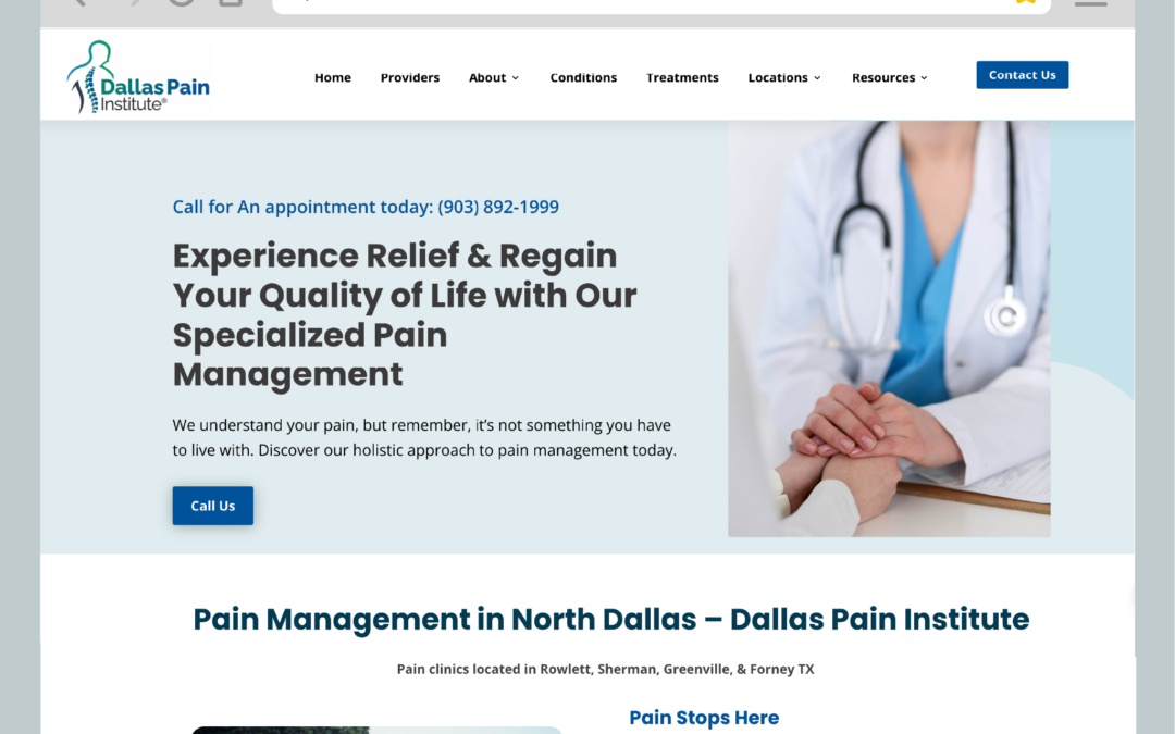 Web Design & SEO for Dallas Pain Institute