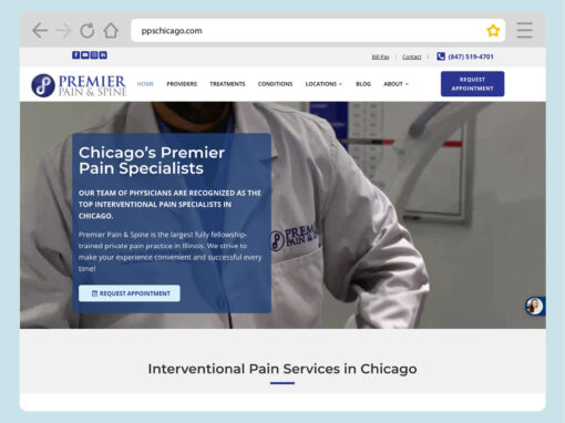 Web Design & SEO for Premier Pain Chicago