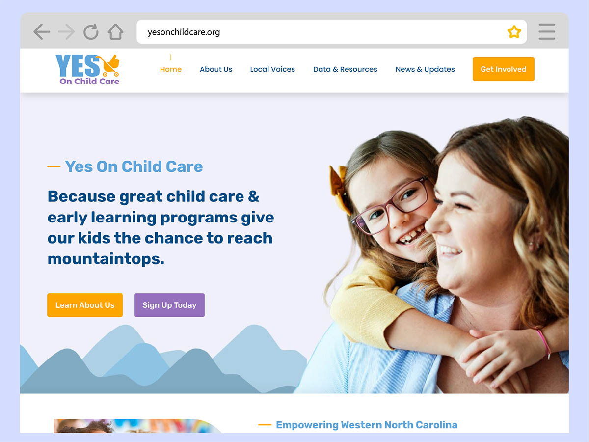 Web Design for Yes on Childcare